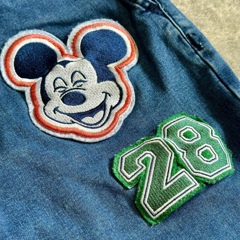 Her Universe Jogger Pants 1X Blue Denim Disney Mickey Mouse Patch Streetwear